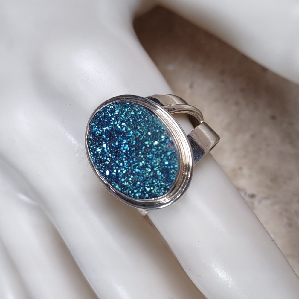 Jay King Druzy Quartz/Sterling Silver Ring